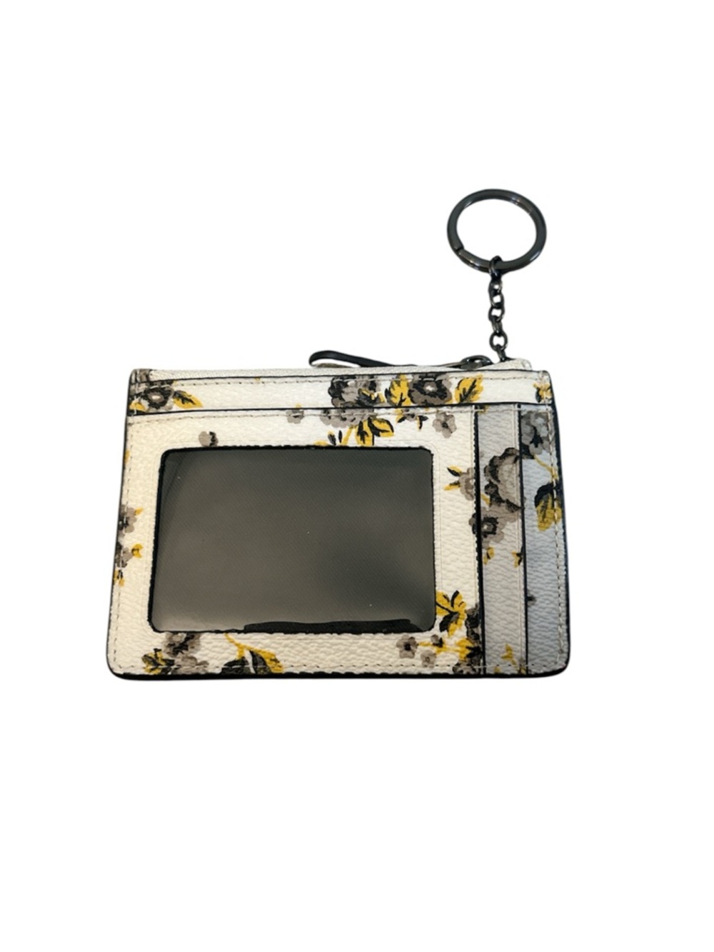 COACH - RARE Floral Print Keychain Card Case - Picture 2 of 3